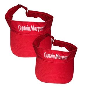 2 Captain Morgan Visor Hats, Brand New